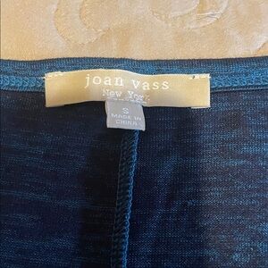 Joan Vass Navy Knit Top